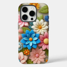 Funda iPhone 16 Pro Floral de color pastel