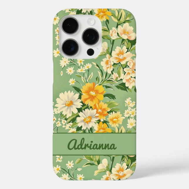 Funda iPhone 16 Pro Floral retro (Reverso )