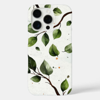 Funda iPhone 16 Pro Floral y hojas