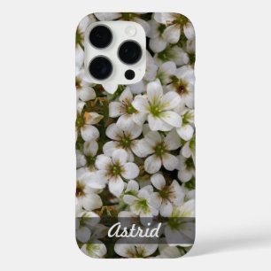 Funda iPhone 16 Pro Flores blancas dulces botánicas Foto de cualquier 