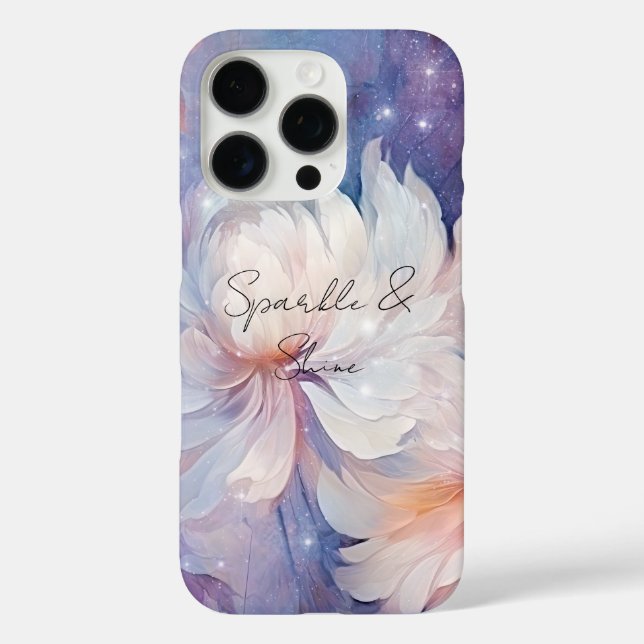 Funda iPhone 16 Pro Flores de espuma blanca (Reverso )