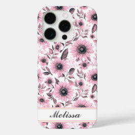 Funda iPhone 16 Pro Flores Florales Rosa