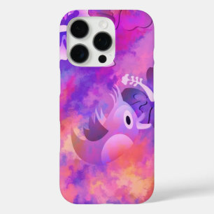 Funda iPhone 16 Pro Flores rosas abstractas y arte de aves