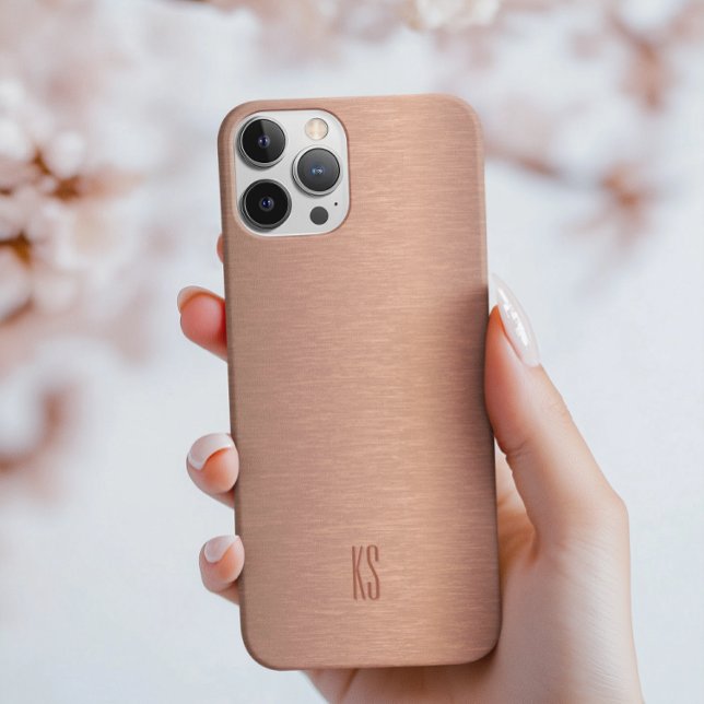 Funda iPhone 16 Pro Fondo del aspecto de textura de cobre metálico (Subido por el creador)