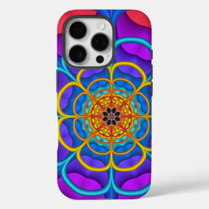 Funda iPhone 16 Pro Forma decorativa abstracta Flor