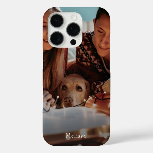 Funda iPhone 16 Pro Foto de familia de navidades personalizada (Reverso )
