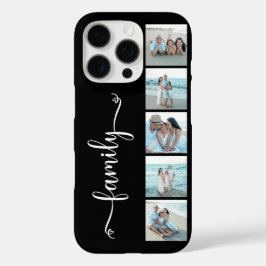 Funda iPhone 16 Pro Foto de Familia Script Negra