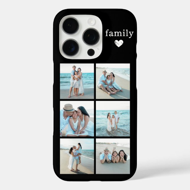 Funda iPhone 16 Pro Foto negra de familia 6 (Reverso )