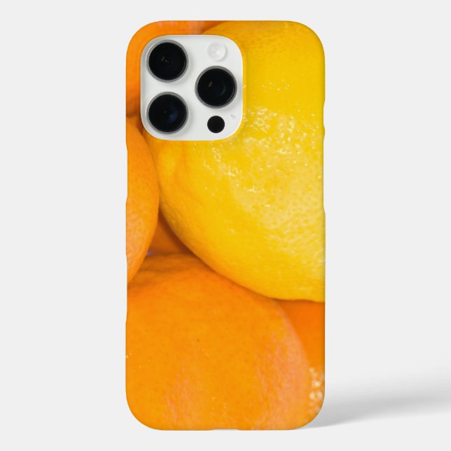 Funda iPhone 16 Pro Fotografía de comida de cítricos limón y Naranja (Reverso )