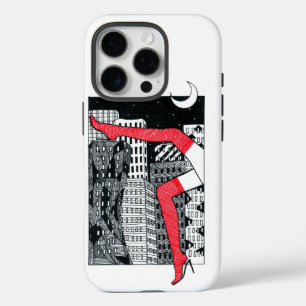 Funda iPhone 16 Pro Fotografía de luces de ciudad nocturna de neón - C