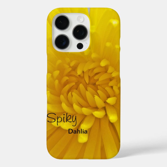Funda iPhone 16 Pro Fotografía de primer plano de Dahlia Araña Amarill (Reverso )