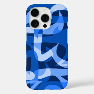 Funda iPhone 16 Pro Freeway Resumen Retro Psicodélico Azul