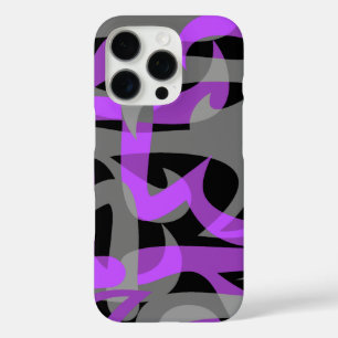 Funda iPhone 16 Pro Freeway Resumen Retro Violeta Psicodélica