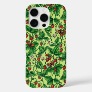 Funda iPhone 16 Pro Fresas silvestres de cebada de miel
