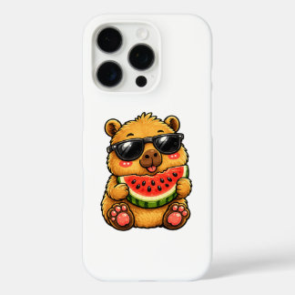Funda iPhone 16 Pro Fresco Capybara Sandía Verano