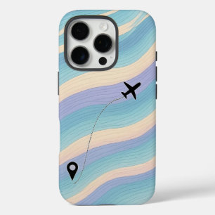 Funda iPhone 16 Pro "Funda de teléfono de arte de línea botánica minim
