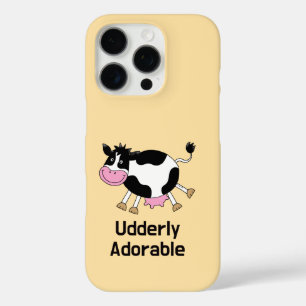 Funda iPhone 16 Pro Funny Cute Cow Pun Personalizado Diseño