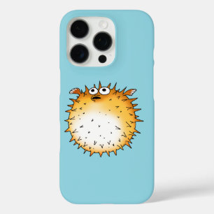Funda iPhone 16 Pro Funny Personalizado Puffer Fish Design
