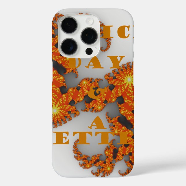 Funda iPhone 16 Pro Galáctica celestial tiene un buen día y mejor noch (Reverso )