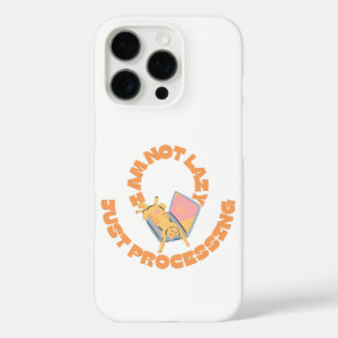 Funda iPhone 16 Pro Gato Divertido Durmiendo en Portátil