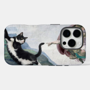 Funda iPhone 16 Pro Gato esmoquin tocando la pata divina
