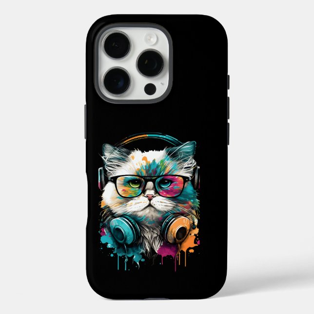 Funda iPhone 16 Pro gato fresco (Reverso )