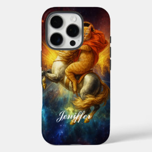 Funda iPhone 16 Pro Gato Napoleón montando caballo a través de la gala