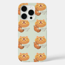 Funda iPhone 16 Pro Gato Naranja Cansado