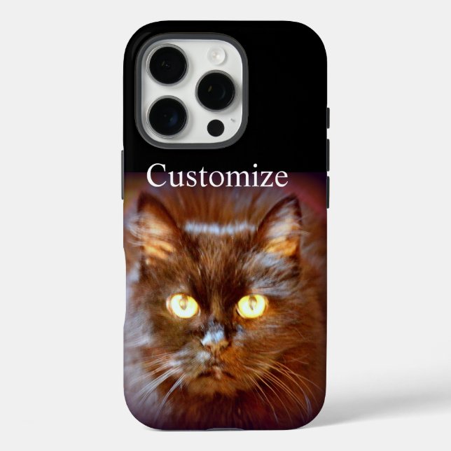 Funda iPhone 16 Pro gato negro (Reverso )