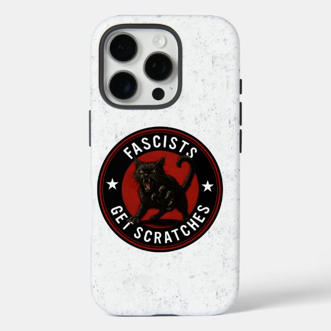 Funda iPhone 16 Pro Gatos Contra Fascistas (Reverso )