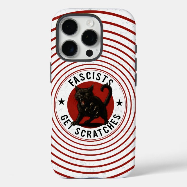 Funda iPhone 16 Pro Gatos Contra Fascistas (Reverso )
