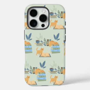 Funda iPhone 16 Pro Gatos en libros