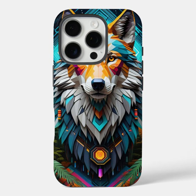Funda iPhone 16 Pro Geo Wolf (Reverso )