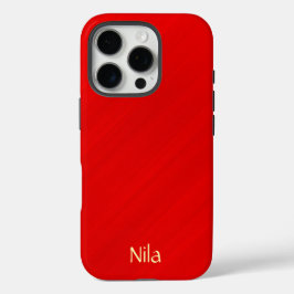 Funda iPhone 16 Pro Glamour rojo personalizado