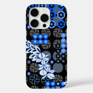 Funda iPhone 16 Pro Goldengate Park Vintage Psychedelic Floral Black