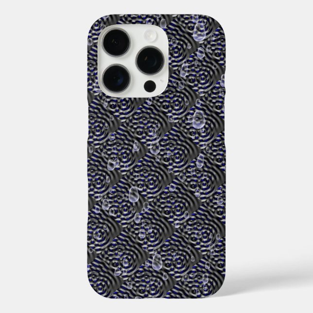 Funda iPhone 16 Pro Gotas de lluvia Metalizado (Reverso )