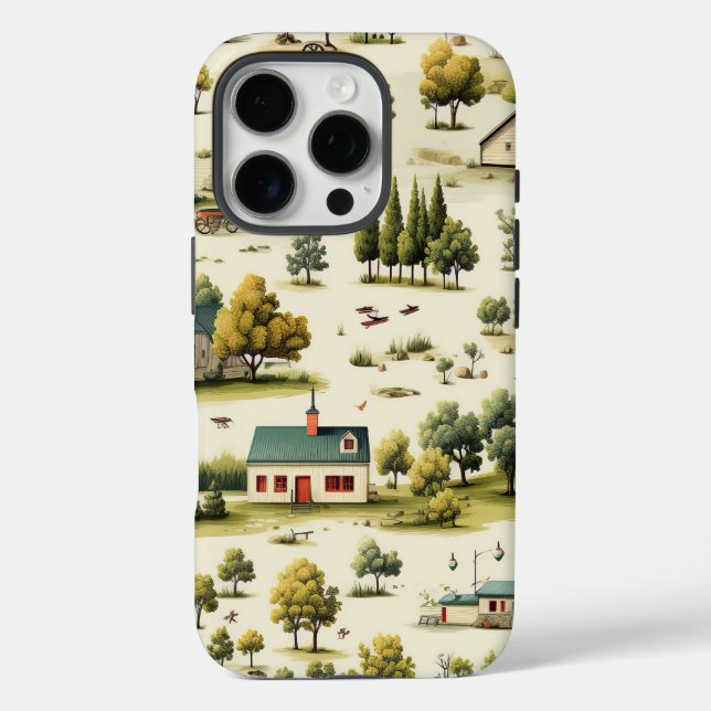 Funda iPhone 16 Pro Granja Campestre  (Reverso )