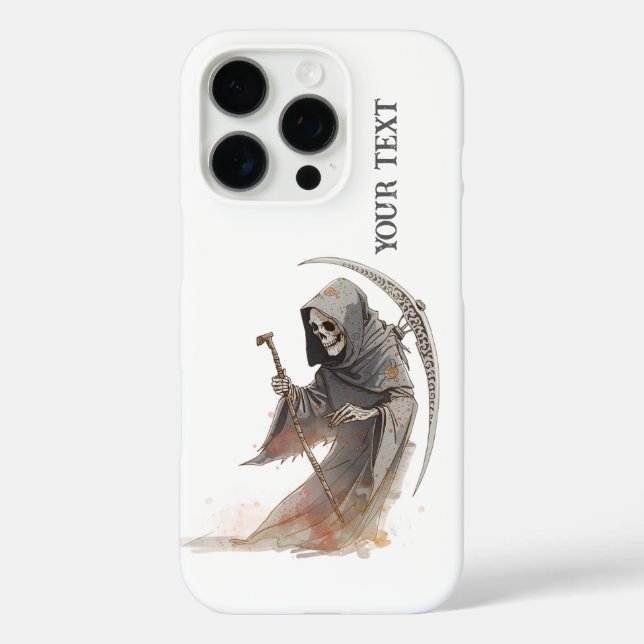 Funda iPhone 16 Pro Grim Reaper Scythe iPhone 16 Pro Funda. (Reverso )