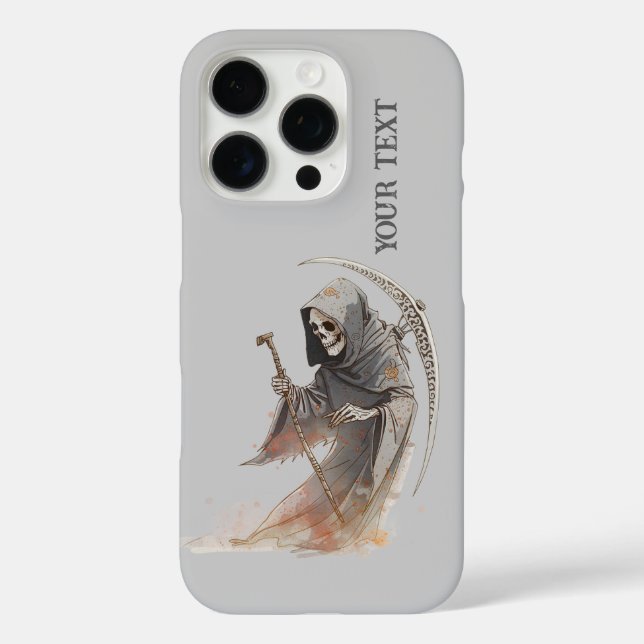 Funda iPhone 16 Pro Grim Reaper Scythe iPhone 16 Pro Funda. (Reverso )