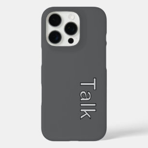Funda iPhone 16 Pro Gris gris del logotipo de TALLE