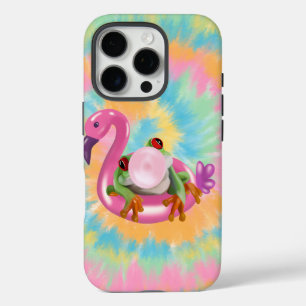 Funda iPhone 16 Pro Groovy Bubblegum Tejido De Rana