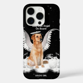 Funda iPhone 16 Pro Guardian Angel Golden Retreiver con alas