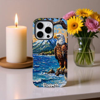 Funda iPhone 16 Pro Guardián costero: Vista de montaña de águila