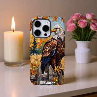 Funda iPhone 16 Pro Guardián de otoño, Golden Gaze