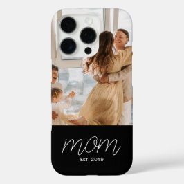 Funda iPhone 16 Pro Guión blanco establecida mamá negra personalizable
