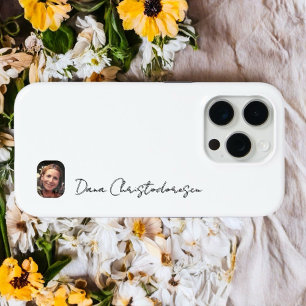 Funda iPhone 16 Pro Guión fotográfico blanco minimalista moderno