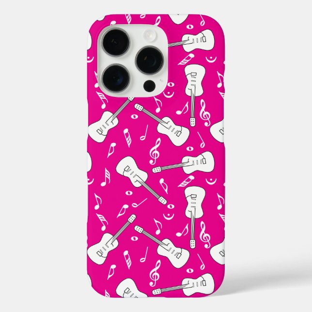 Funda iPhone 16 Pro Guitar Lines Music Notes (Reverso )