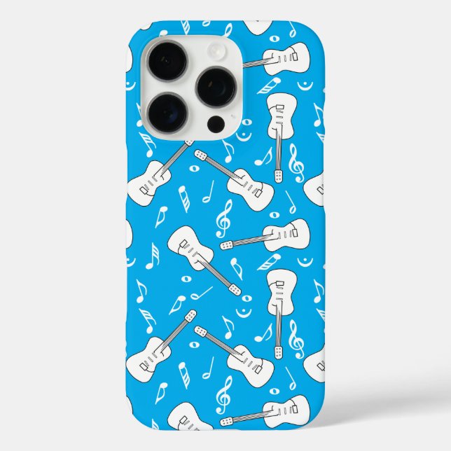 Funda iPhone 16 Pro Guitar Lines Music Notes (Reverso )