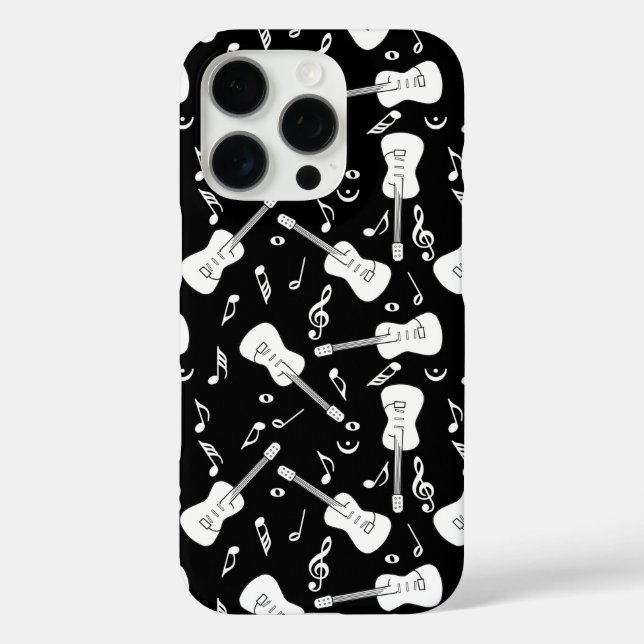 Funda iPhone 16 Pro Guitar Lines Music Notes (Reverso )