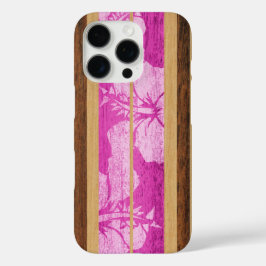Funda iPhone 16 Pro Haleiwa Surfboard Hawaii Pink